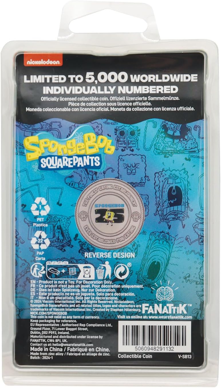 FaNaTtik SpongeBob SquarePants 25 Years of Service Collectible Coin