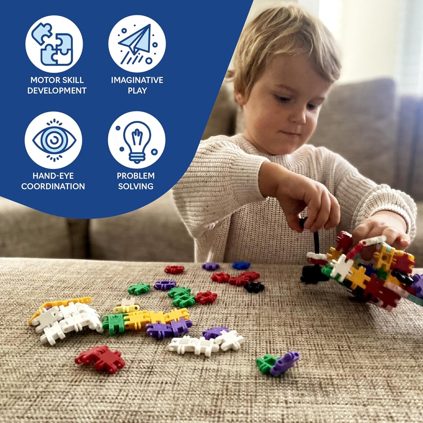 Nano Clics Fantasy Builders 250, Konstruktionsspielzeug für Kinder ab 8 Jahren, kreatives Lernspielzeug im 250-teiligen Set, Bausteine für Mädchen und Jungen, Montessori STEM, dauerhaftes Spielzeug
