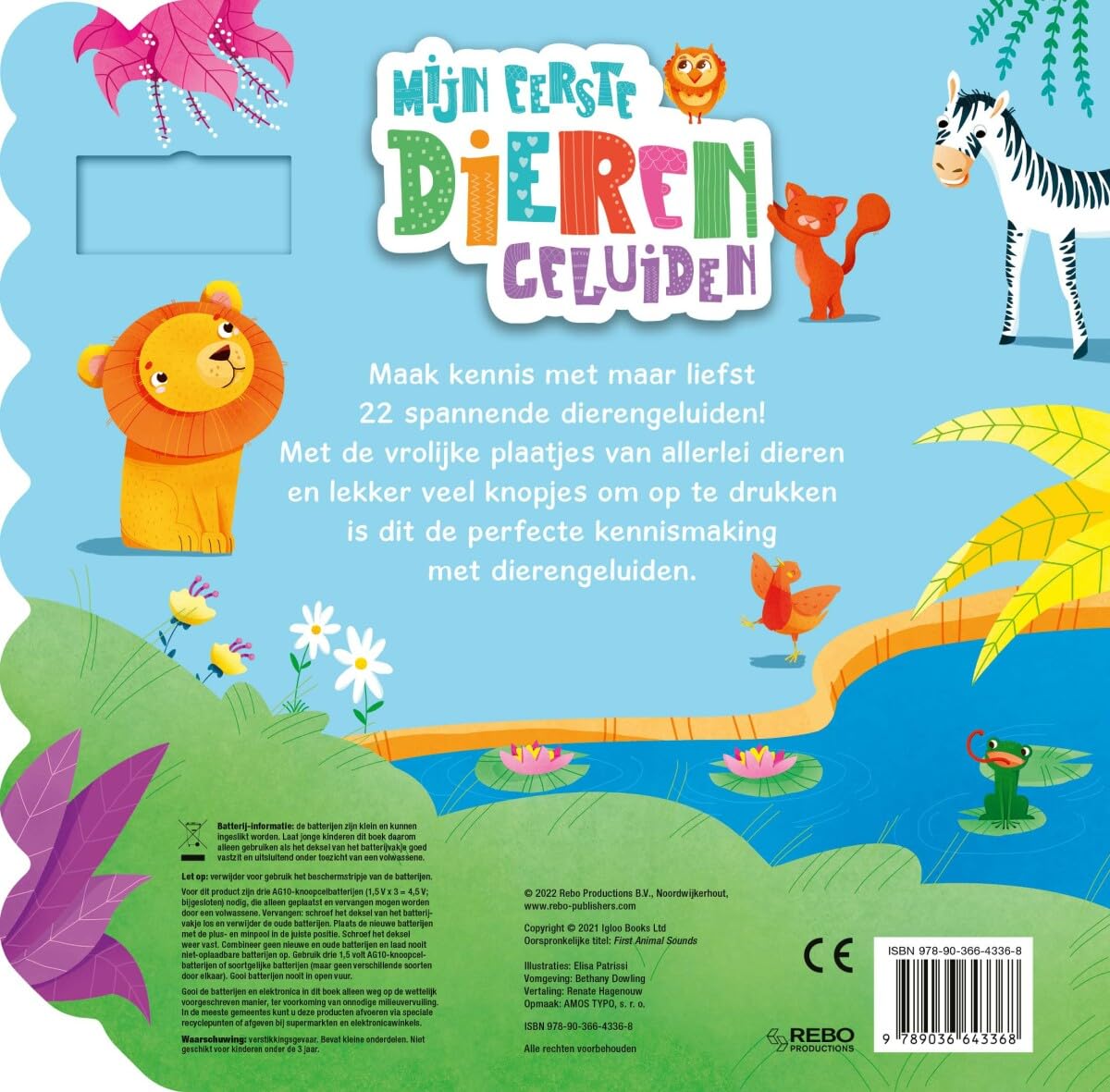 Rebo Publishers - Geluidenboek Mijn Eerste Dierengeluiden (22 geluiden!)