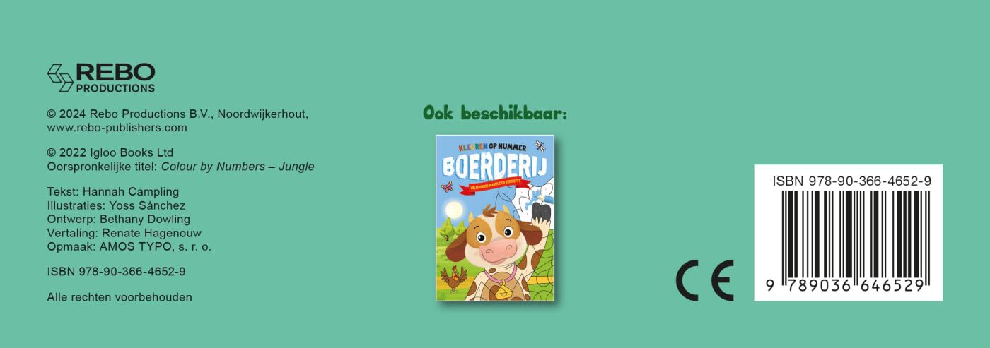 Rebo Publishers - Jungle - Kleuren op Nummer