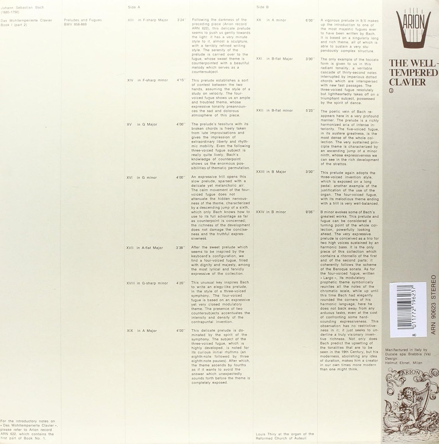 The Well-Tempered Clavier, Book II Bwv 8