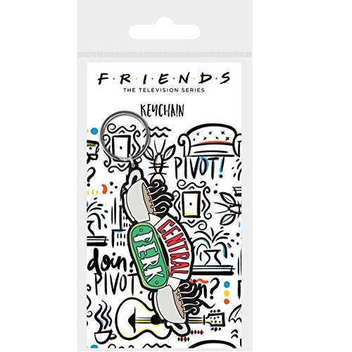 Pyramid International Friends (Central Perk Sketch) Rubber Keychains, Multi, One Size