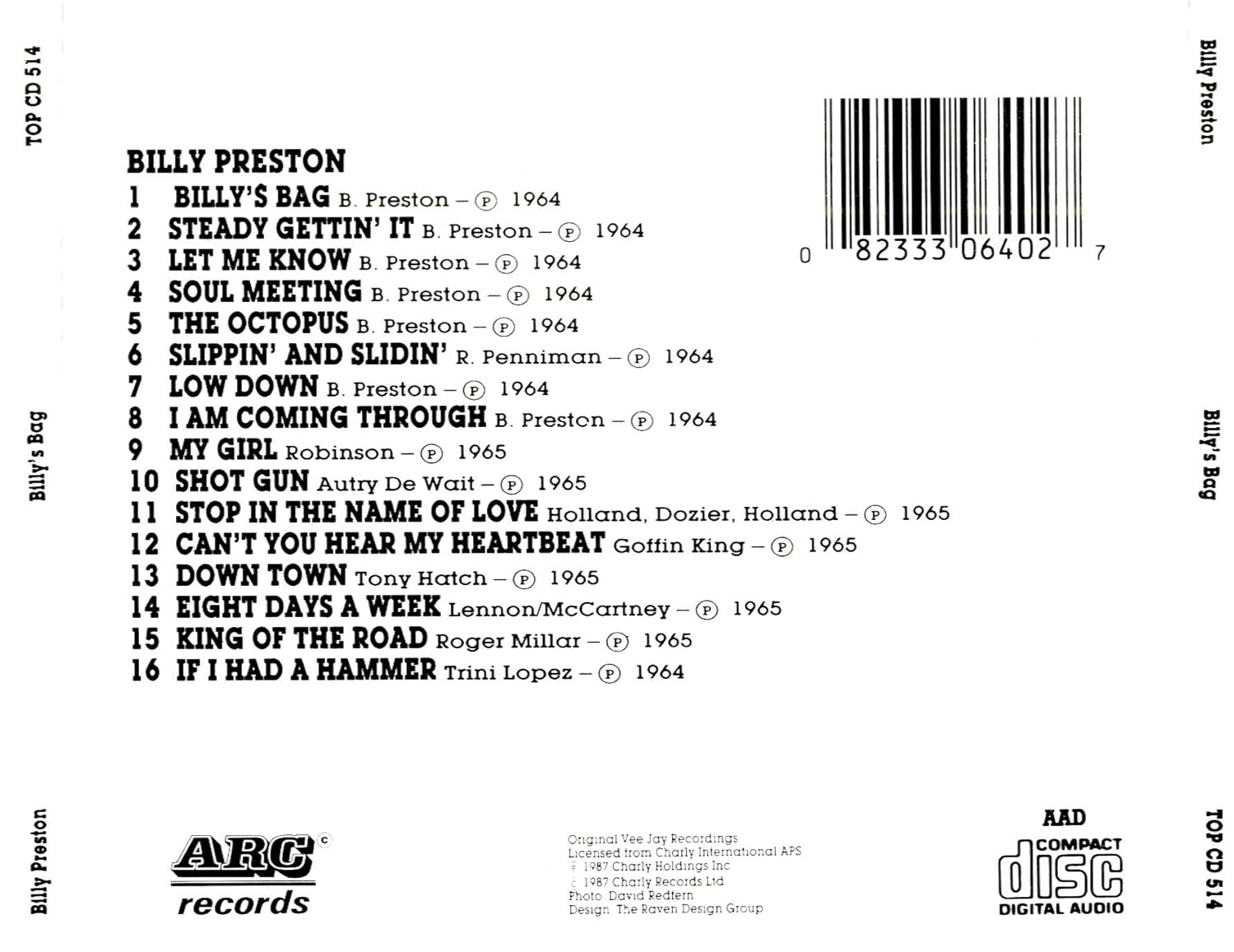 Billy Preston - Billy's bag (16 tracks, 1964/65)