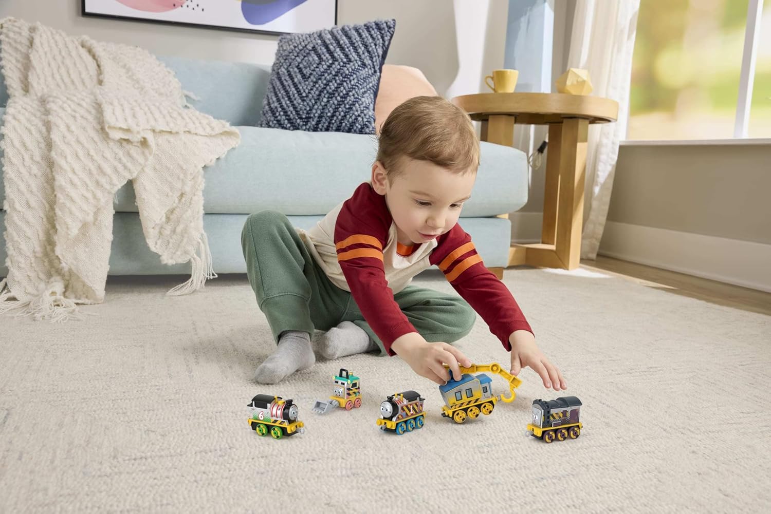 Thomas & Friends Diecast Vehicle Set Construction Crew 5 Push-Along Toy Train Engines for Preschool Kids Ages 3+ Years, JBW26