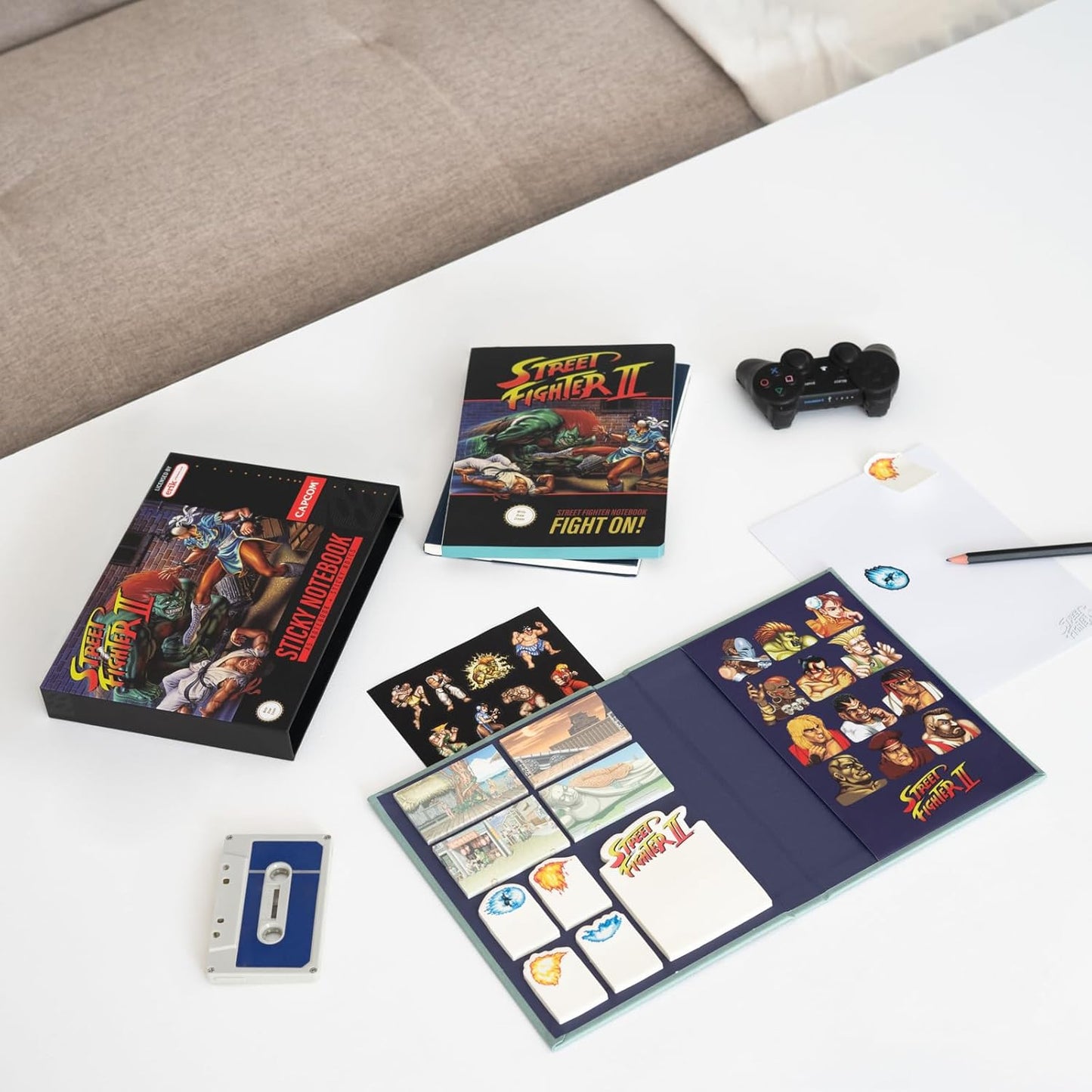 Grupo Erik Notebook A5 - Street Fighter | Sticky Notes & Stickers & Gift Box | Notebooks A5, Notepads A5, A5 Notepad, Sketchbook A5 | Gamer Gifts, Gaming Desk Accessories