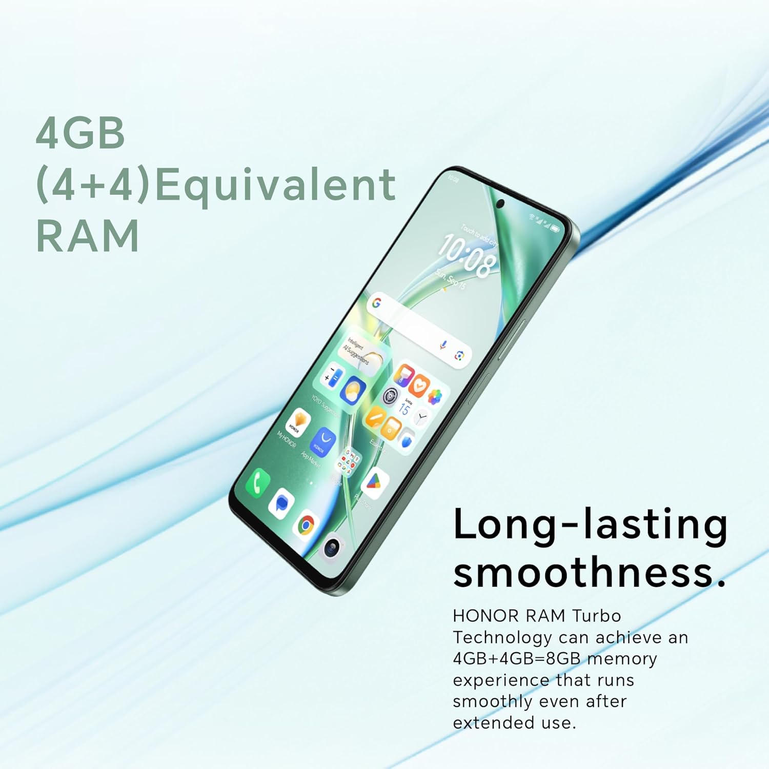 HONOR 200 Smart,5G Unlocked Mobile Phones, 5200mAh Super Durable Battery,4GB+256GB,5-star Drop Resistance,Splash-proof Durability,50MP AI Motion Sensing Capture,Dual SIM, Android 14,Green