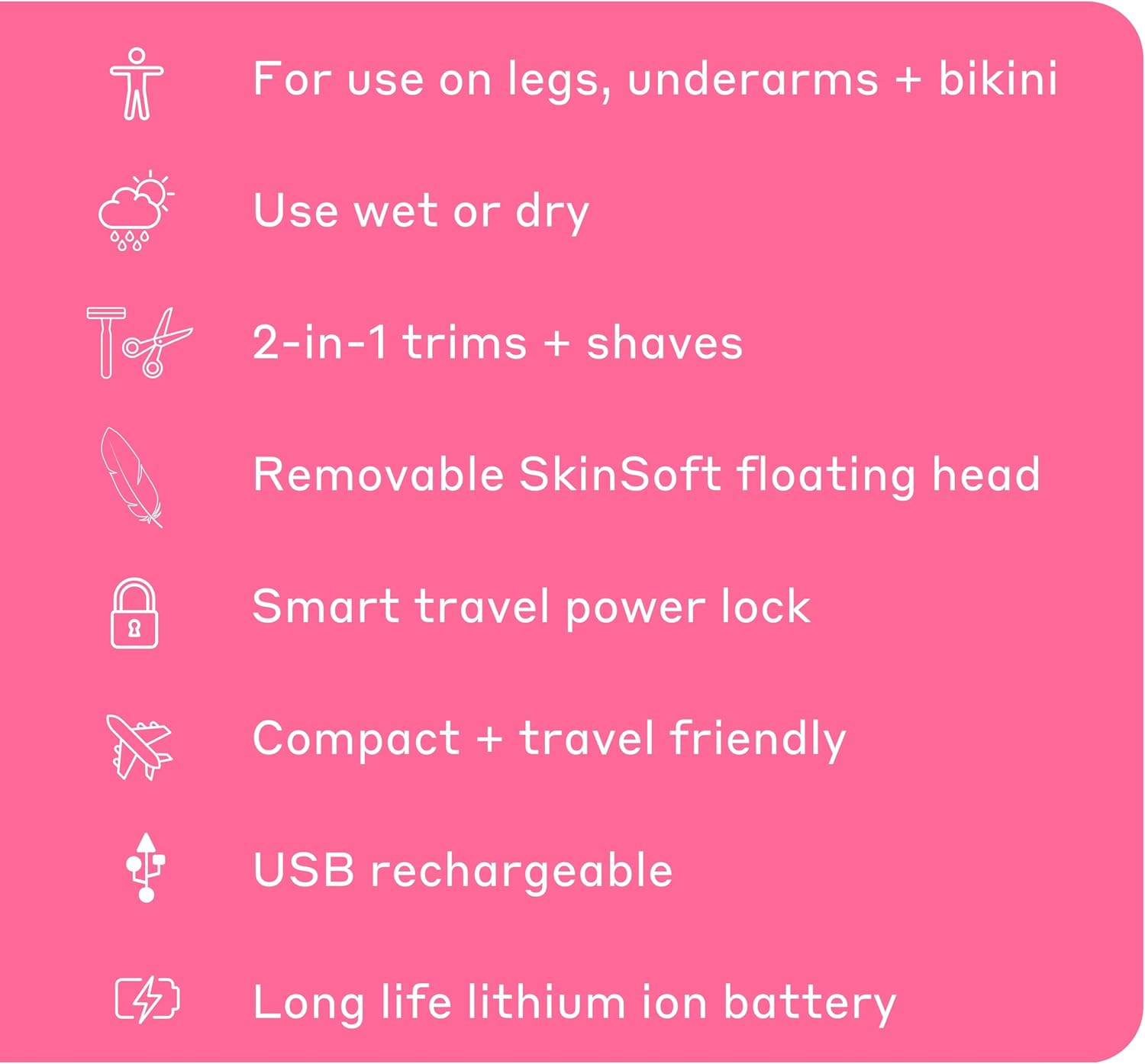 GoBare Mini Lady Shaver Pink