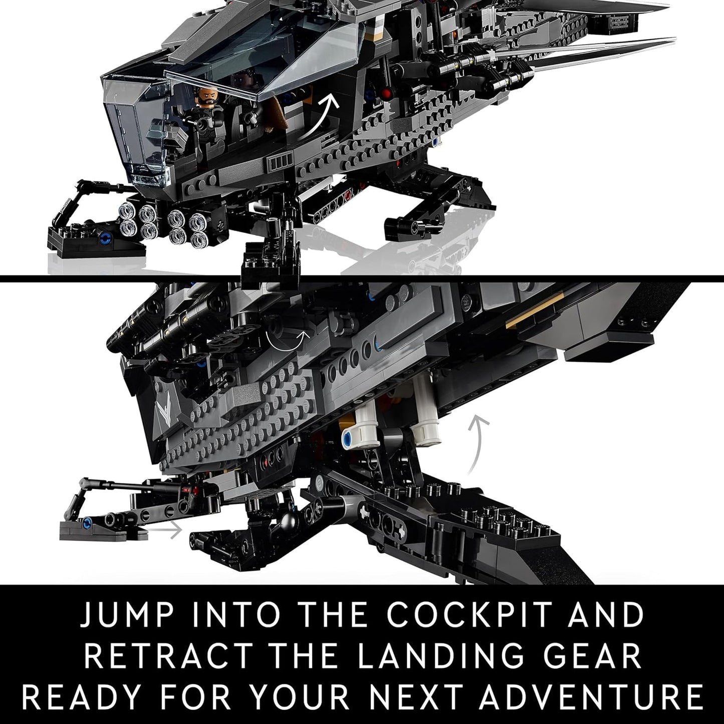 LEGO 10327 Icons Dune Atreides Royal Ornithopter, Model Kit for Adults to Build, Movie-Themed Aviation Gifts for Men, Women, Him, Her, Vehicle Set with 8 Minifigures Inc. Chani & Baron Harkonnen