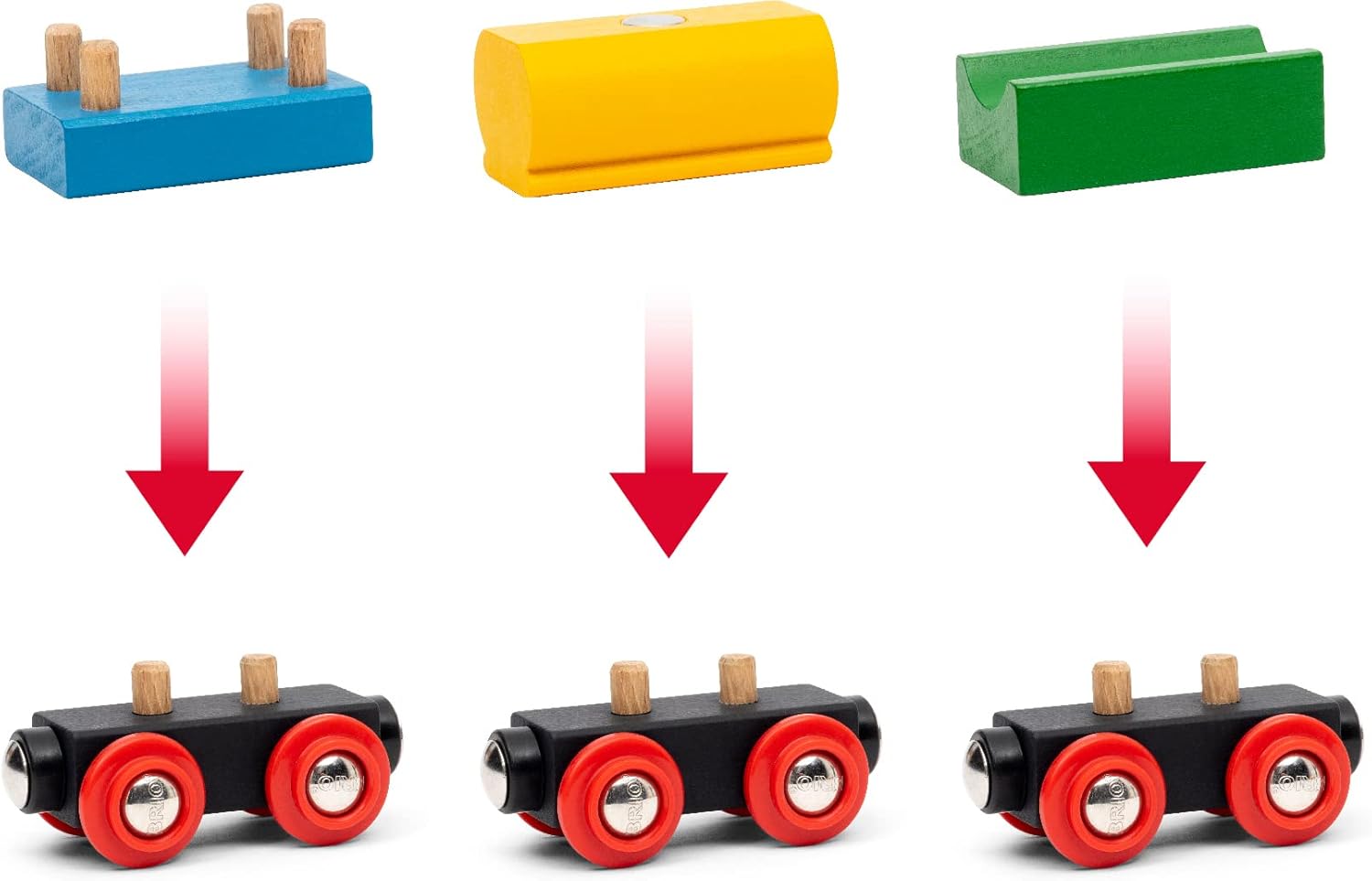 BRIO Classic Wooden Railway Train Set for Kids Age 3 Years Up - 65th Anniversary Special Limited Edition - Retro Toddler Toys
