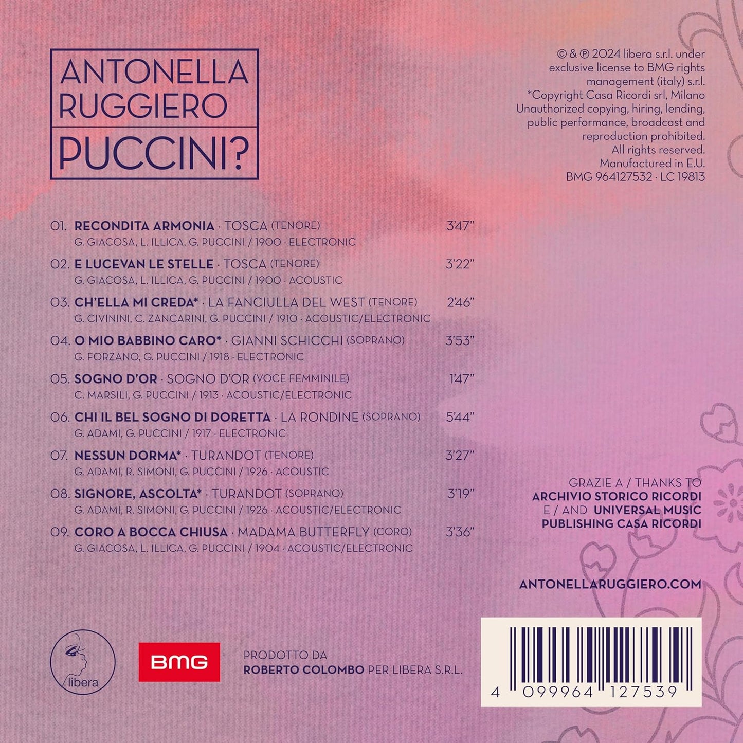 Audio Cd Antonella Ruggiero - Puccini?