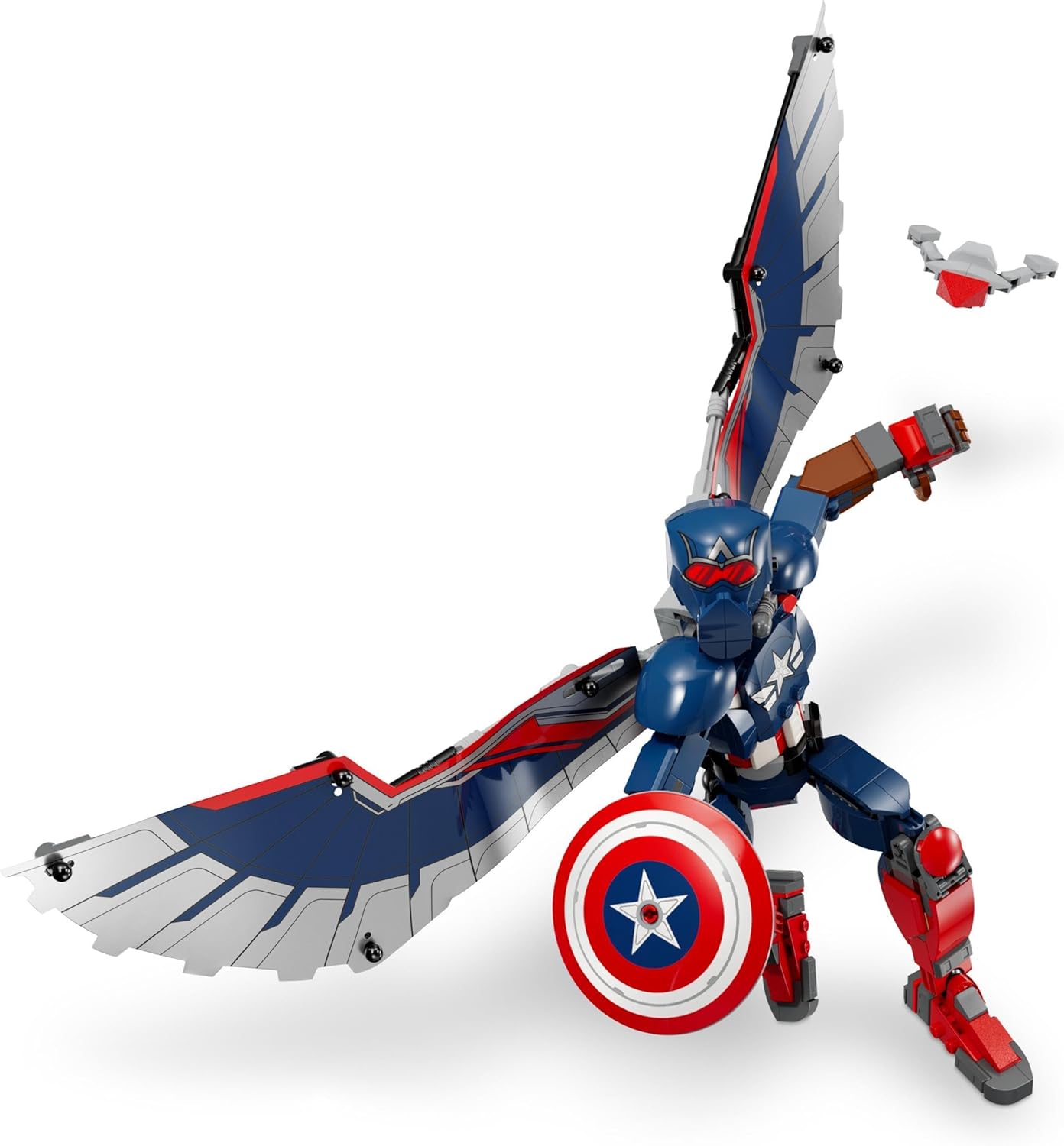 LEGO Marvel New Captain America Construction Figure, Super Hero Action Set with Shield and Drone, Building Toy for 8 Plus Year Old Boys & Girls, Avengers Birthday Gift Idea 76296