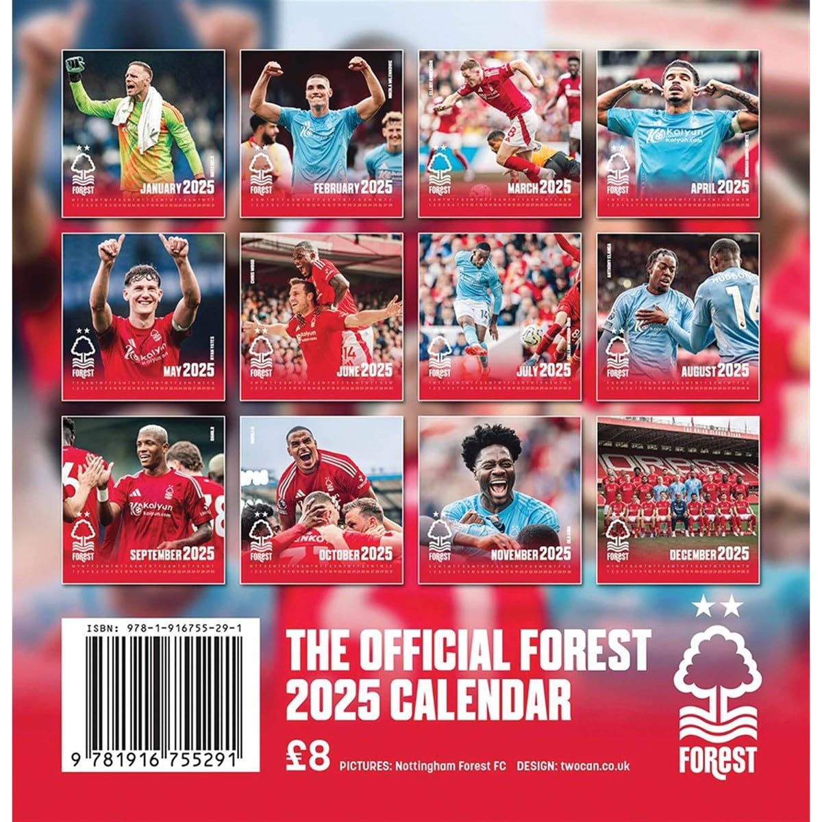 The Official Nottingham Forest FC Desk Calendar 2025