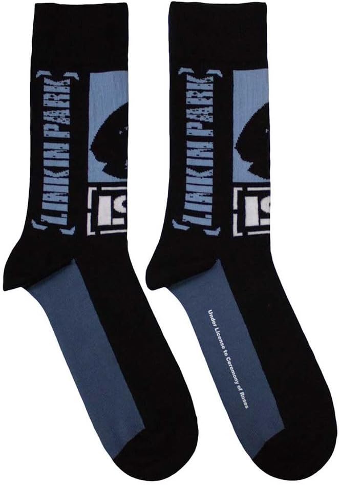 Rock Off officially licensed products Linkin Park Crouching Band Logo Ankle Socks UK Size 7-11, black, M