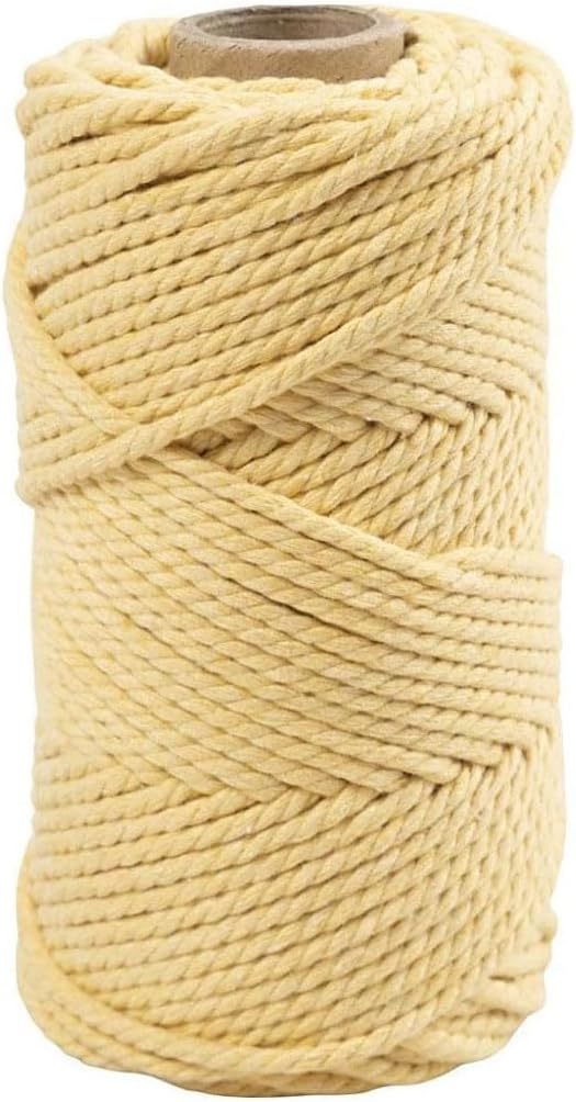 Corda per Macramé 4 mm - 55 m - Giallo chiaro