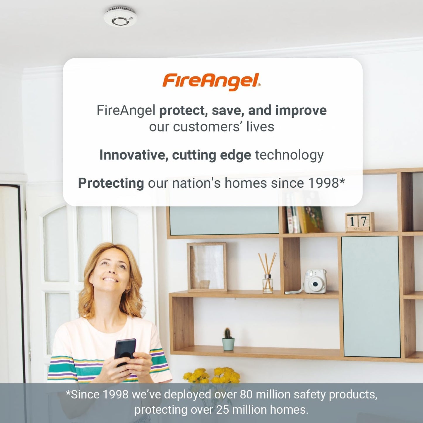 Fireangel Fa3313-Eux10 Koolmonoxidemelder Werkt Op Batterijen Detectie Van Koolmonoxide