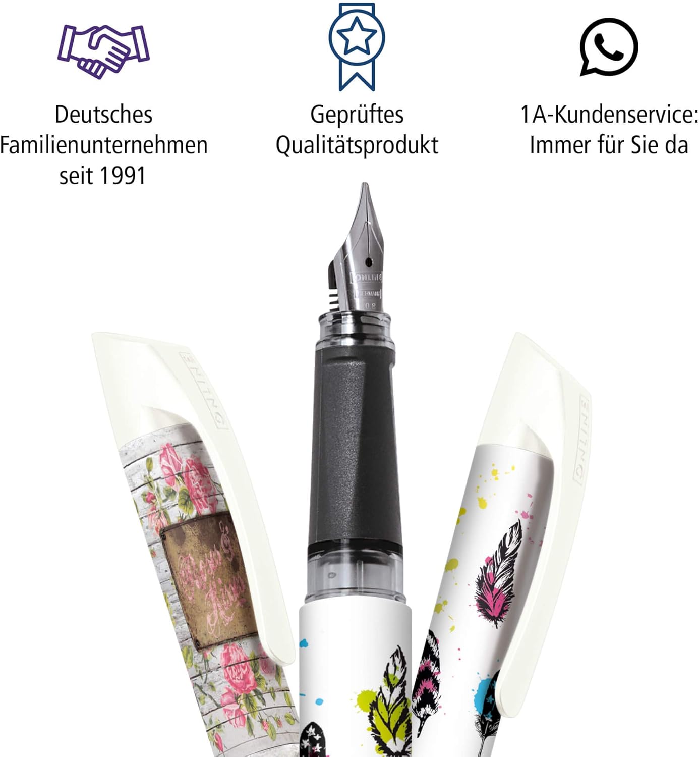Best Writer Calligraphy Pen Campus Girls Coloured Feather