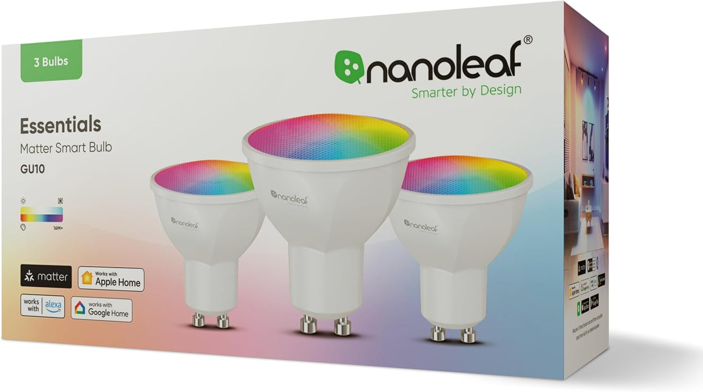 Nanoleaf - Essentials Smart Gu10 Matter - 3Pk (Nf080B02-3Gu10)