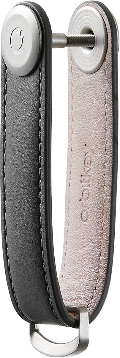Orbitkey - Leather Key Organiser - Charcoal/Grey