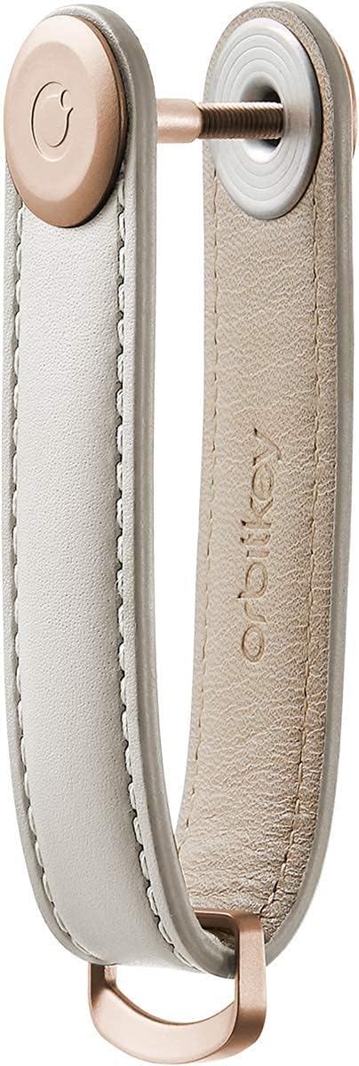 Orbitkey - Leather Key Organiser - Stone/Grey