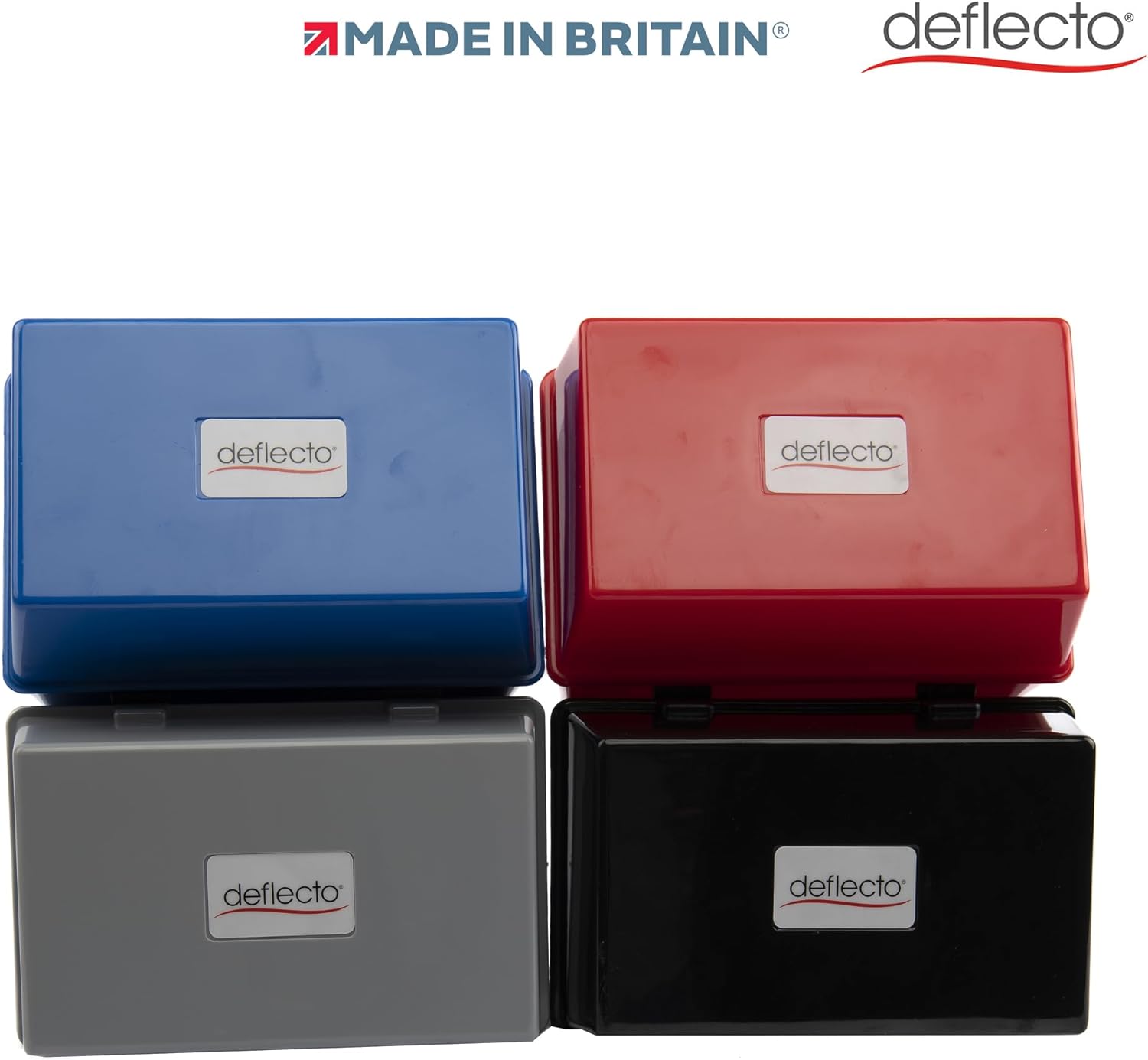 Deflecto Value Size 6 x 4 Index Card Box