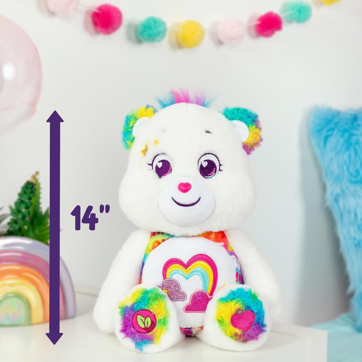 Care Bears True Friend Bear, Cuddly Toys for Children, Cute cuddly teddy bear, Collection Suitable for Girls and Boys Ages 4+