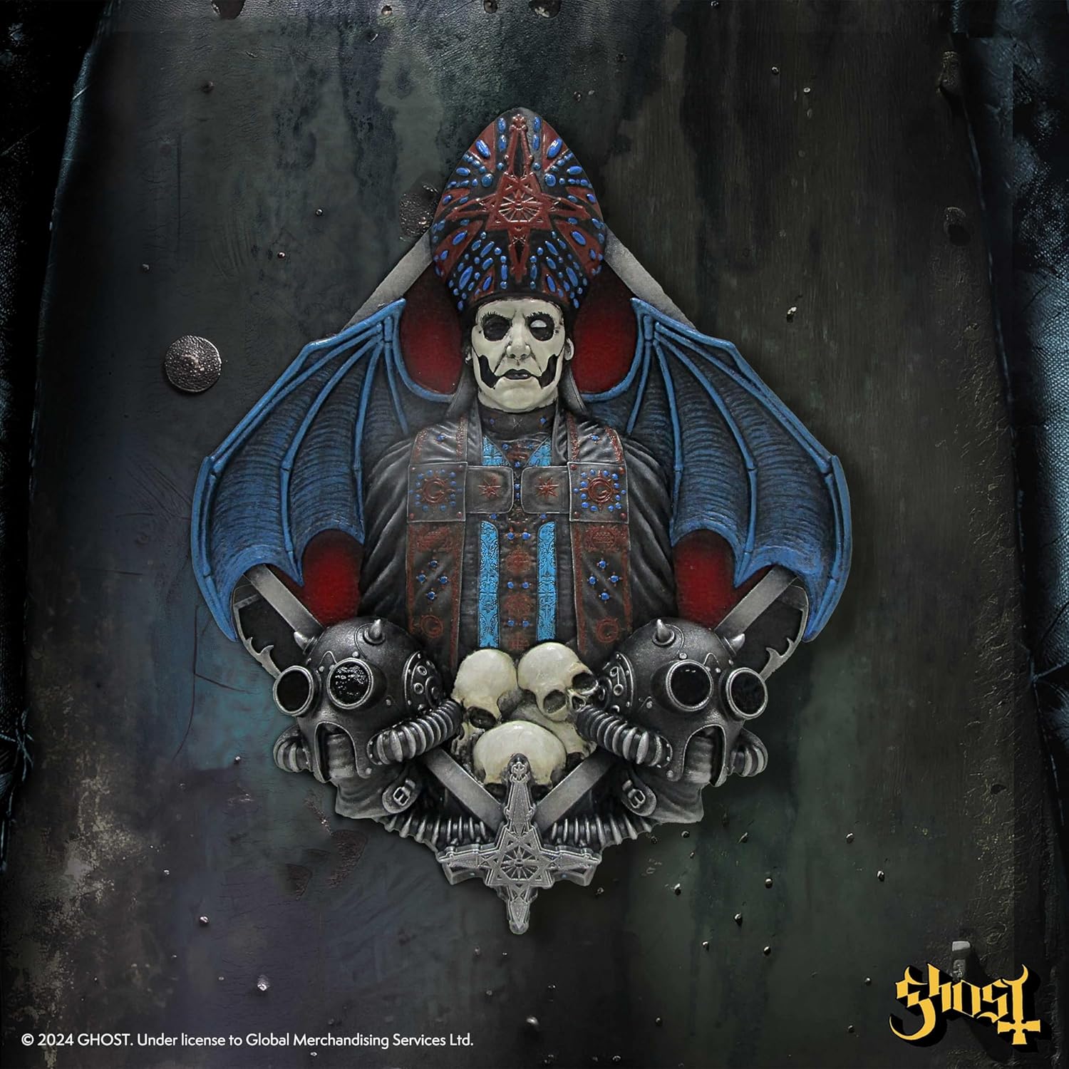 Nemesis Now Ghost Papa Emeritus IV Wall Plaque 29.5cm, Resin, Official Ghost Merchandise, Papa Emeritus Wall Hanging Sculpture, Ghost Band Home Décor, Cast in the Finest Resin, Expertly Hand-Painted
