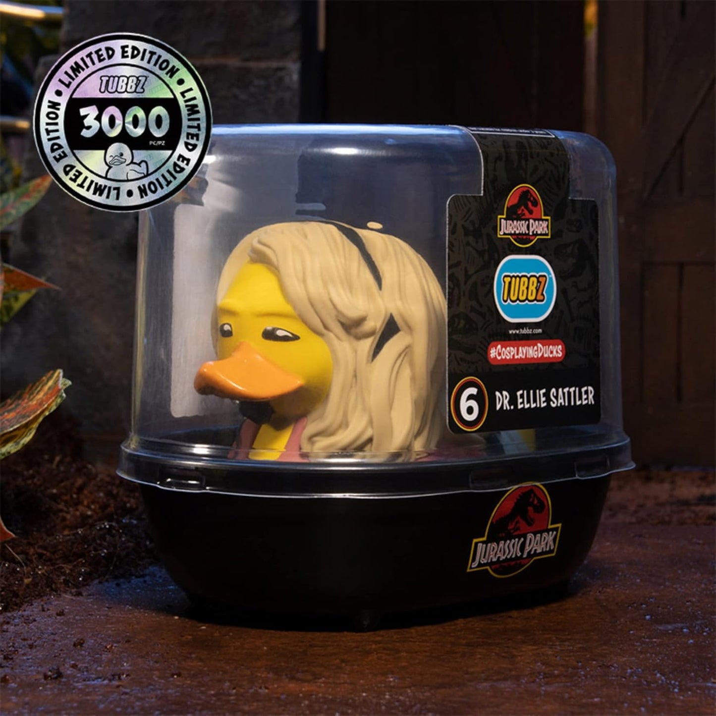 TUBBZ Jurassic World Dr. Ellie Sattler Sammelfigur Ente – Offizielles Jurassic World Merchandise – Einzigartiges Sammler-Vinyl-Geschenk – Limitierte Auflage