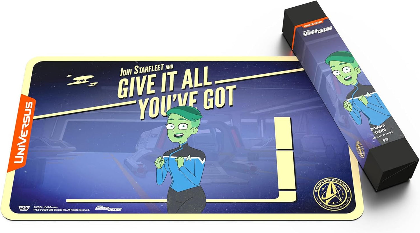 UniVersus: Star Trek: Lower Decks - D’Vana Tendi Playmat - 24 x 14 Neoprene Mat, Tabletop Card Game Accessory, UVS Games, Officially Licensed