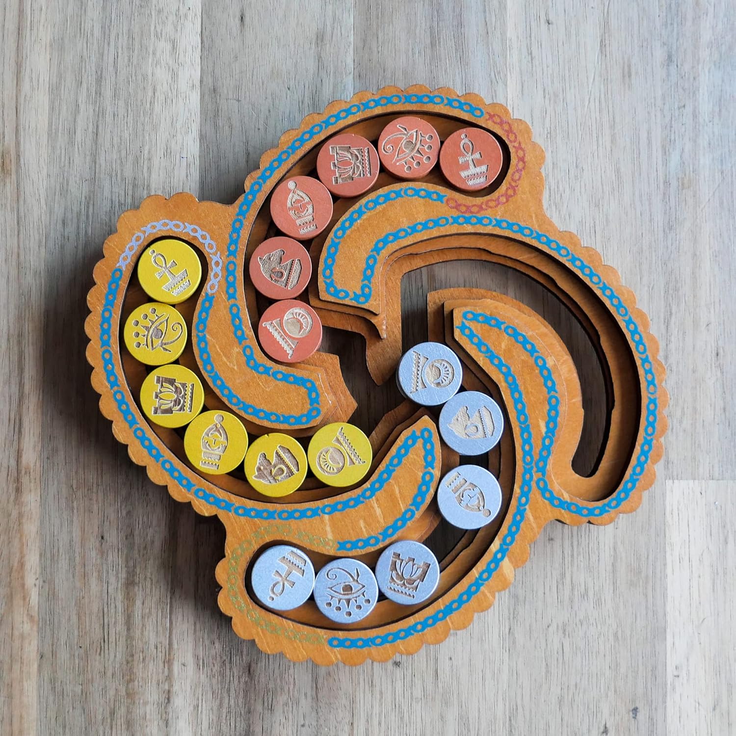 Project Genius Inc. TG436 Egyptian Coin Trade Rome Brain Teaser Puzzle, Brown