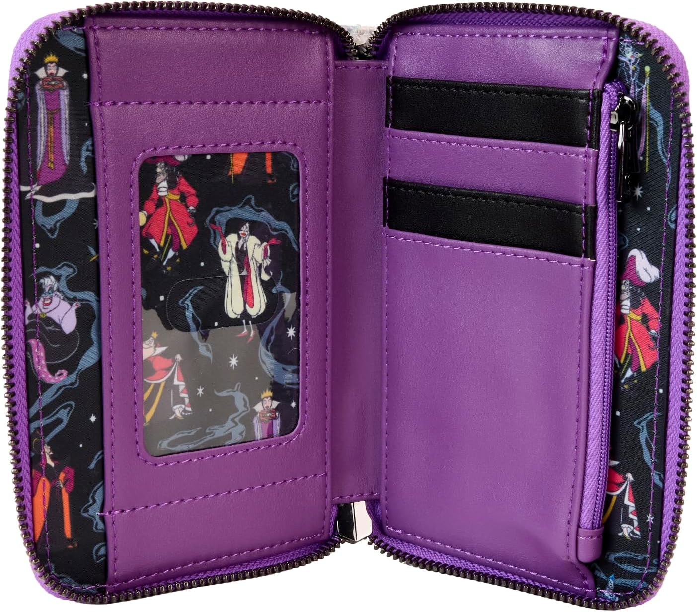 Loungefly Disney Villains Iridescent Zip Around Wallet
