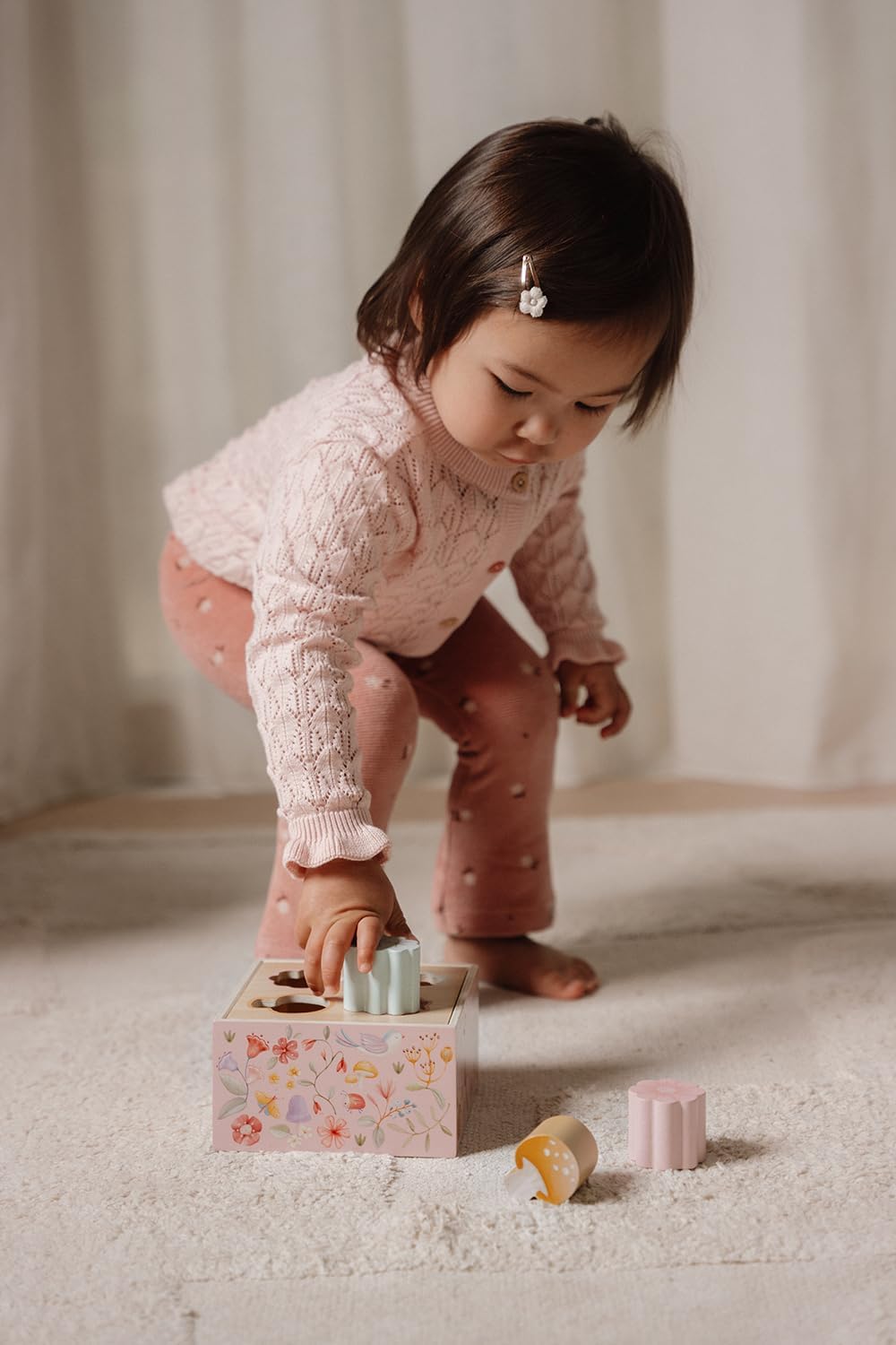 Little Dutch 7347 FSC Houten steekspel, sorteerspel, Fairy Garden, roze