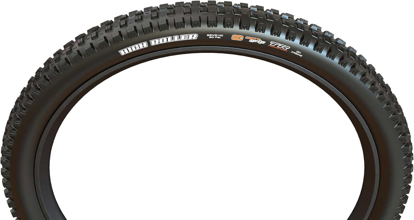 Maxxis High Roller 3 Bicycle Tyre with Folding Bead 29x2.40 Wide Trail/MaxxGrip/Double Down/Tubeless Ready, Black