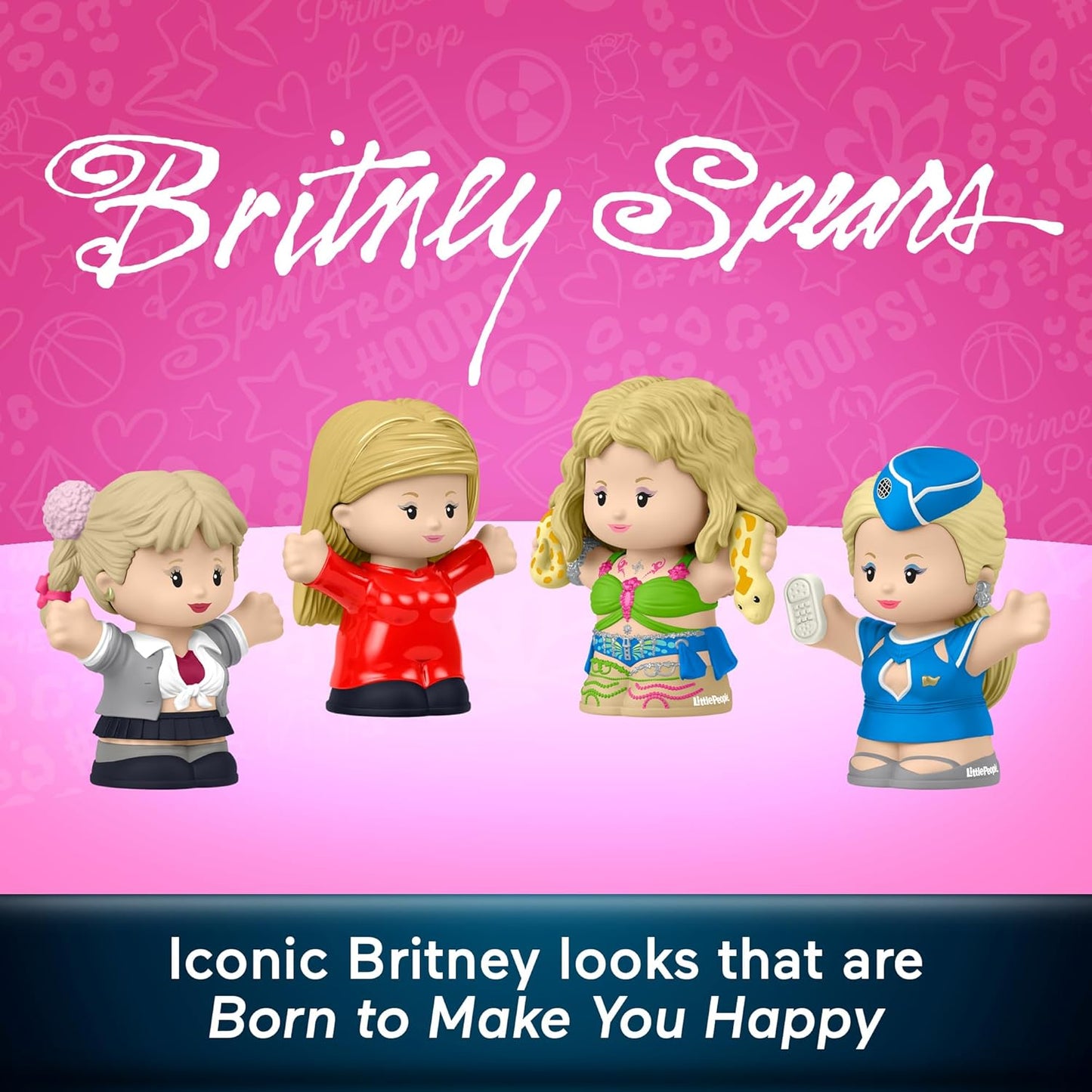 Little People Collector Britney Spears Special Edition Set for Adults & Fans, 4 Figures in a Display Box