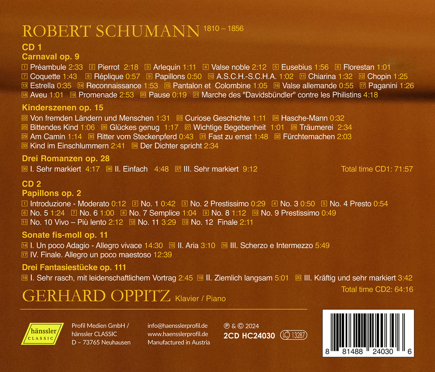 Robert Schumann: Piano Works - Volume 2