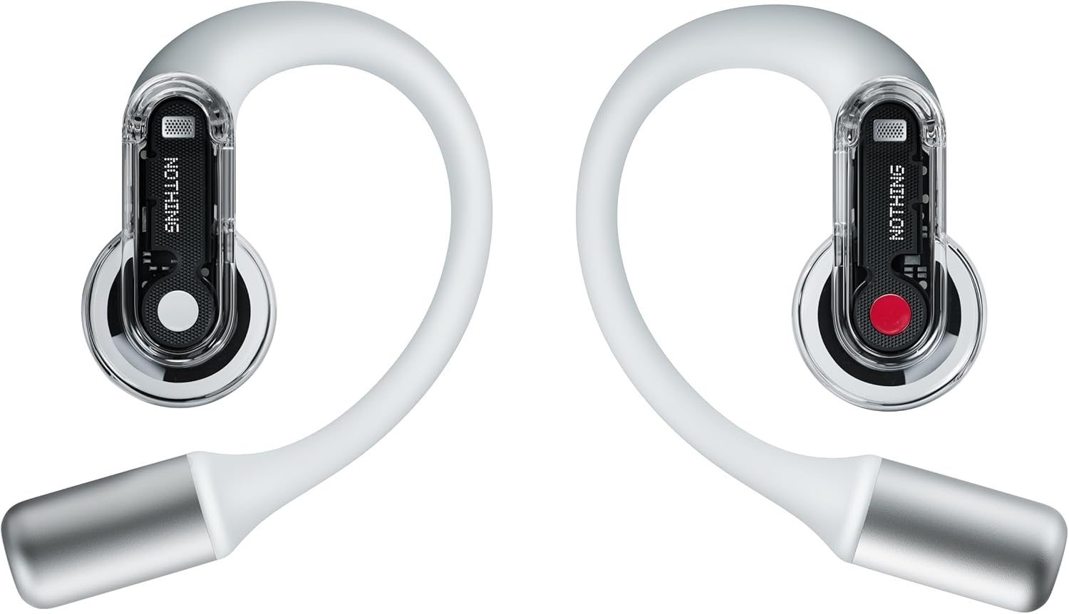 Nothing Ear (open) wireless open headphones with Dual mics and AI Clear Voice, Open Sound Technology, IP54 water resistant, 30 hours of playback and Advanced EQ - White