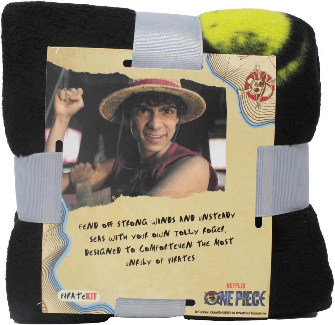 Neamedia Icons Netflix Chill Kit - One Piece Live Action, Official license, Comfort blanket, Collectible figurine, Stainless steel water bottle, Stickers board, idea for fans
