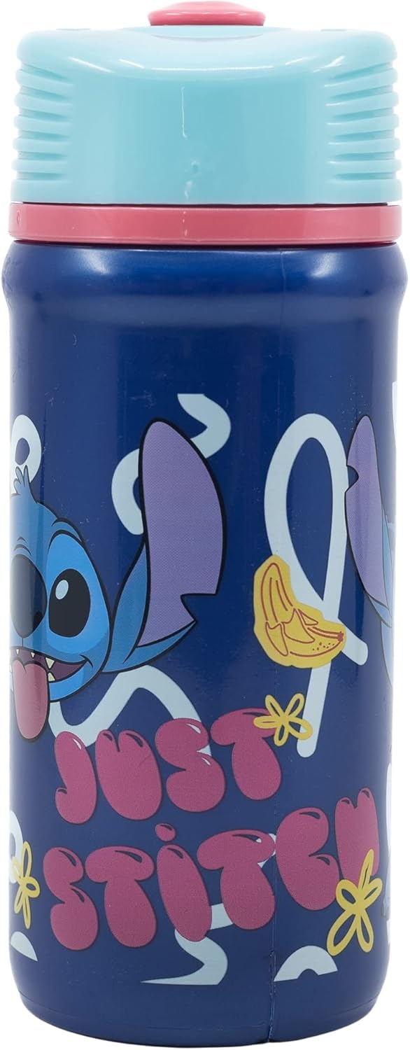 Stitch 390ml Plastic Water Bottle with Screw Cap