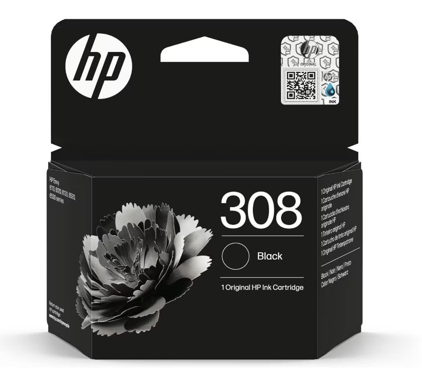 HP 308 Original Black Ink Cartridge