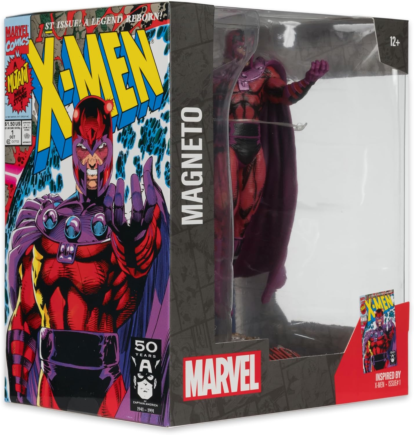 McFarlane Marvel Magneto - Juguetes coleccionables a Escala 1:10 con Escena (X-Men #1