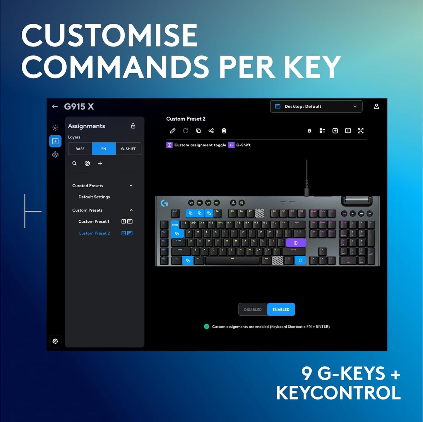 G915 Low Profile Wired Keyboard - BLACK