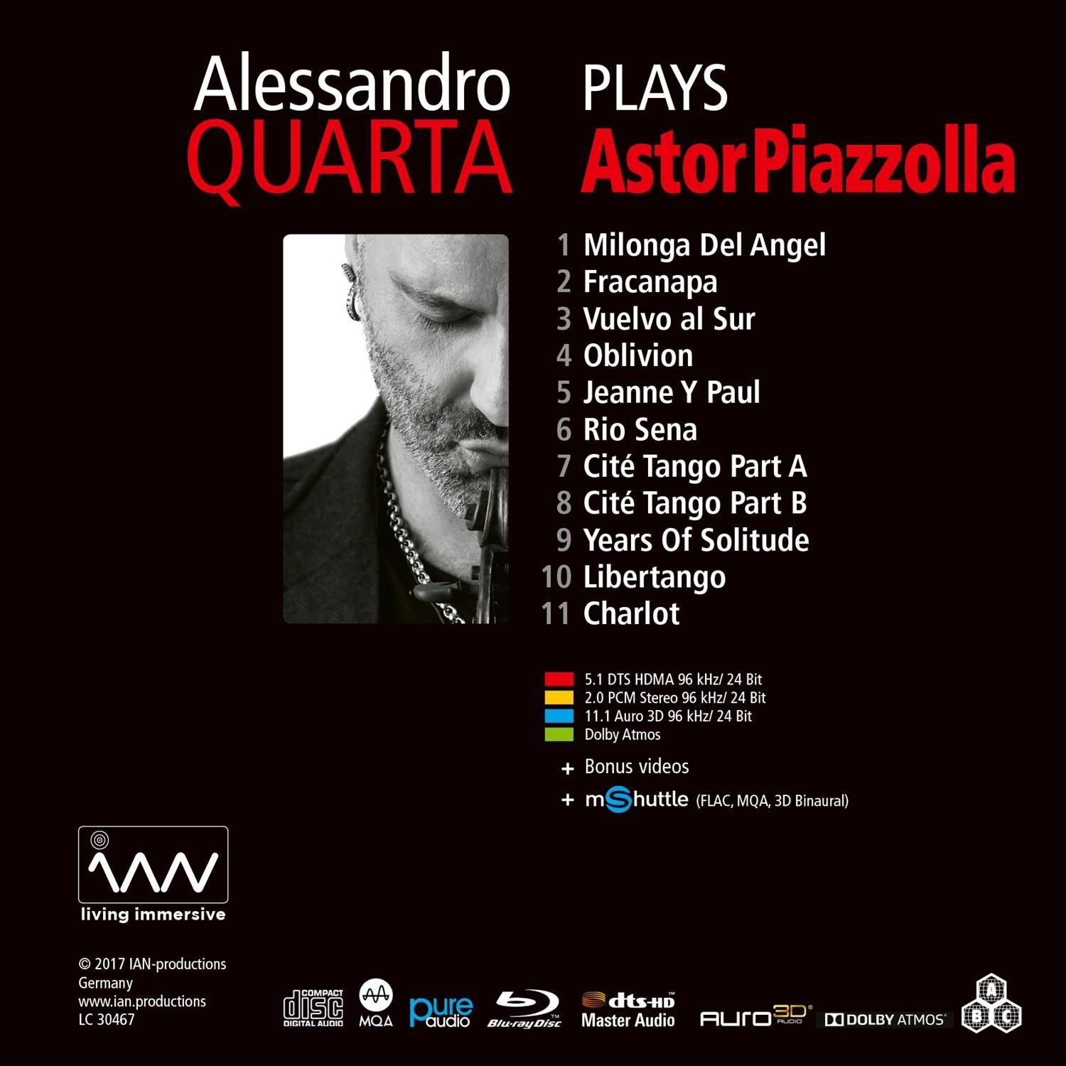 Alessandro Quarta - Plays Astor Piazzolla