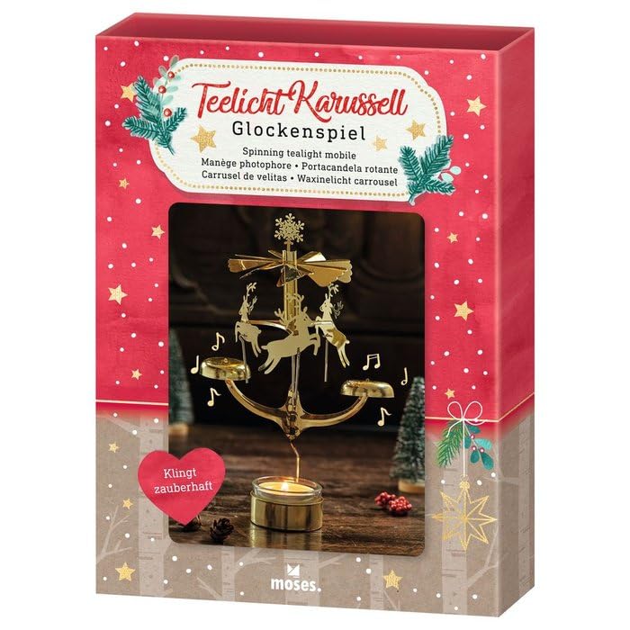 Teelicht-Karussell Metallic Gold Metal Candle Holder