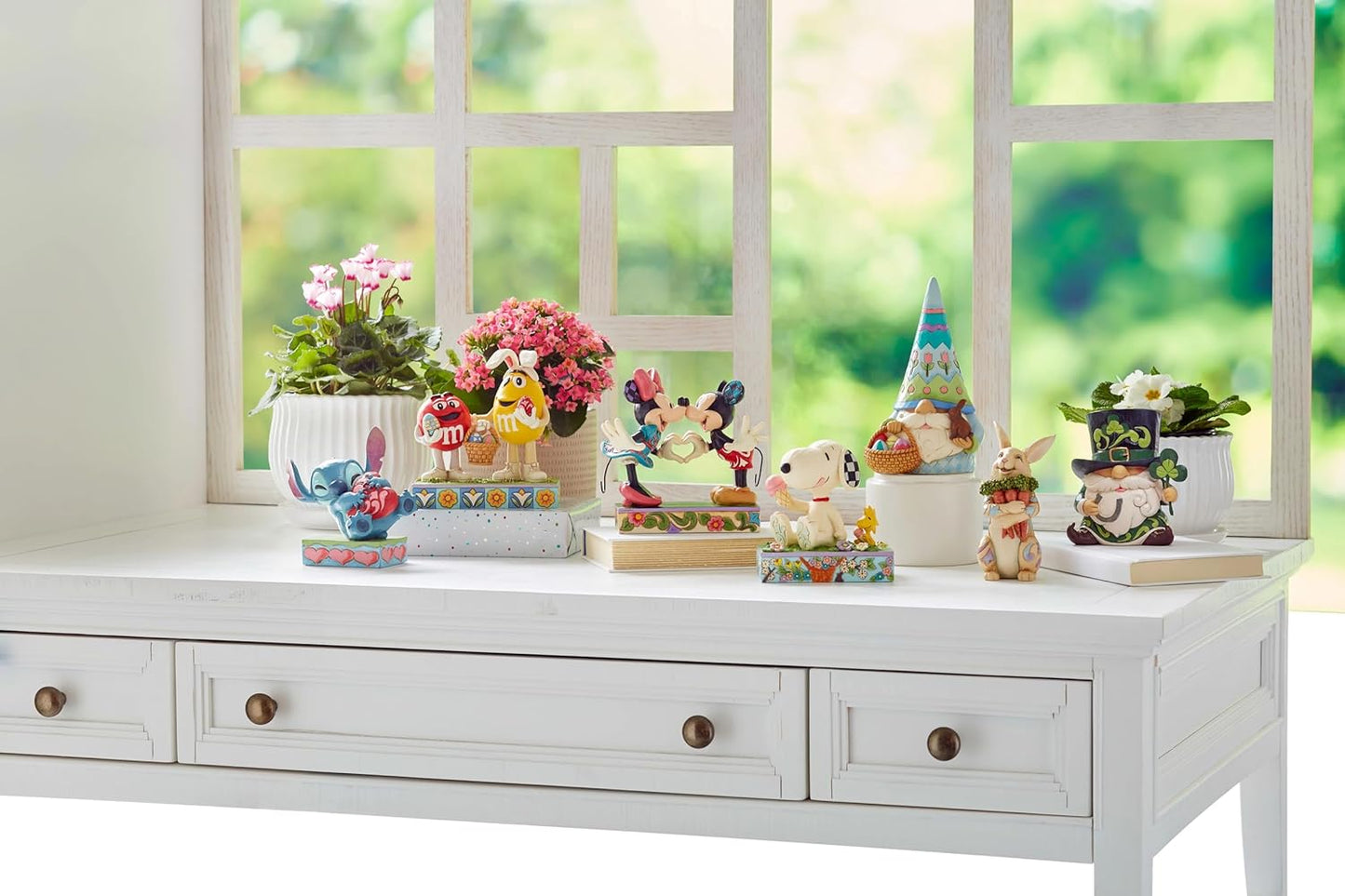Enesco Jim Shore Stitch - Statuetta a forma di cuore che abbraccia
