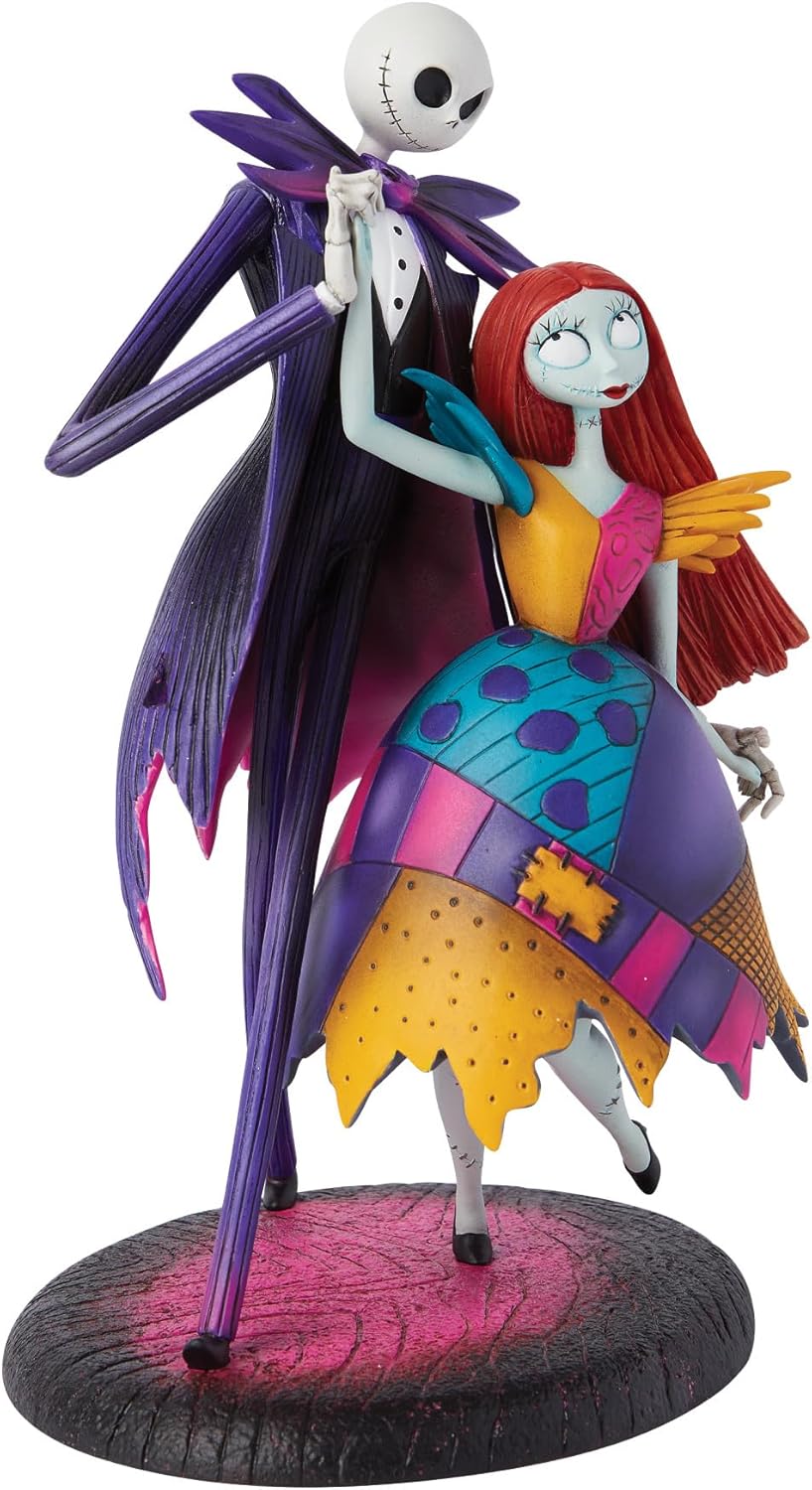 Enesco Disney Showcase The Nightmare Before Christmas - Statuetta di Jack e Sally che ballano, 22,9 cm, multicolore