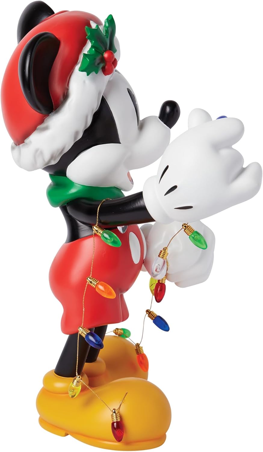 Enesco Disney Showcase, statuetta natalizia di Babbo Natale, Topolino, 31 cm, multicolore