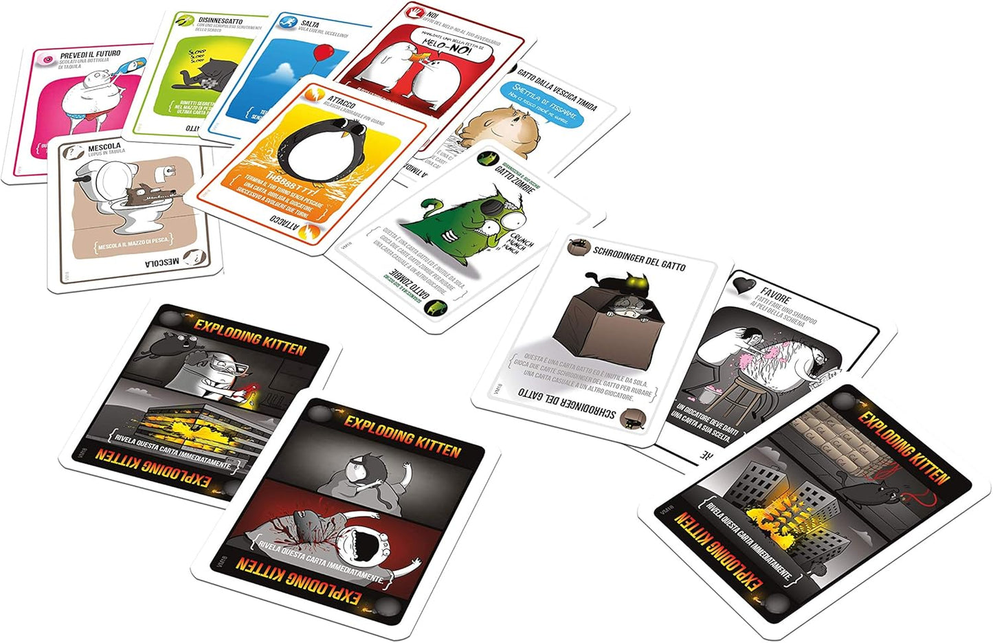 Asmodee, Exploding Kitten, VM18, 8541 Italien, schwarz, EKEK02IT