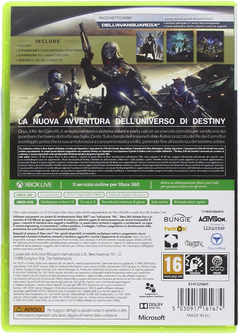 Destiny: Il Re dei Corrotti - Legendary Edition- Day-one - Xbox 360