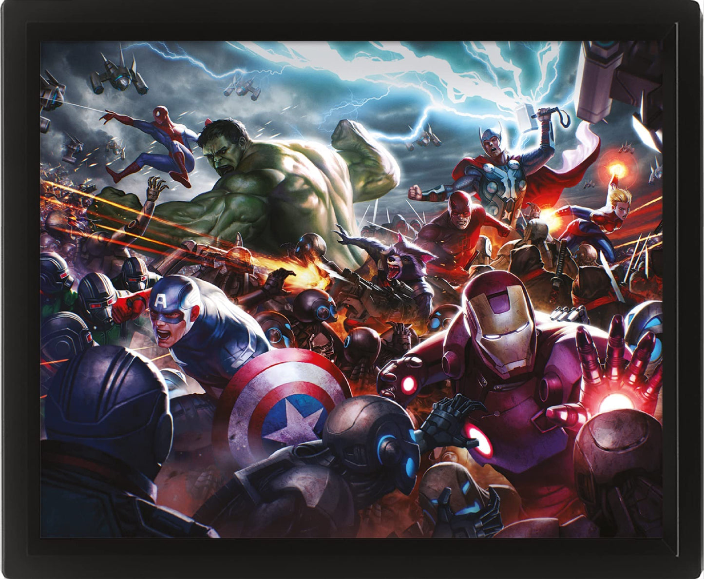 Quadro 3D Marvel Future Fight Heroes Assault