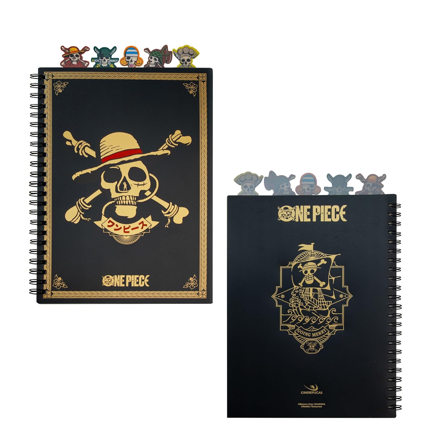 Cinereplicas One Piece - Straw Hat Pirates Tabbed Notebook - 160p - Official License