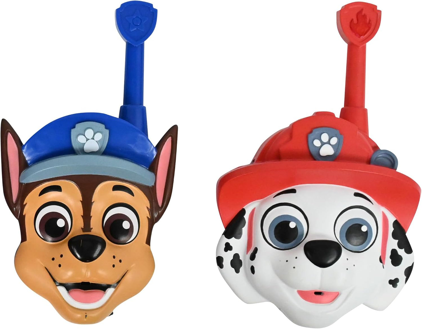 Lexibook, La Pat' Patrouille, Talkies-Walkies 3D Chase et Marcus, Portée 500m, 2 canaux de Communication, Clip Ceinture, Rouge/Bleu, TW18PA